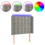 Light gray velvet headboard with LED 103x16x118/128 cm by vidaXL, Headboards and footboards - Ref: Foro24-3124524, Price: 90,...