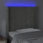 Light gray velvet headboard with LED 103x16x118/128 cm by vidaXL, Headboards and footboards - Ref: Foro24-3124524, Price: 90,...