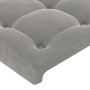 Hellgraues Samtkopfteil mit LED 103x16x118/128 cm von vidaXL, Kopf- und Fußteile - Ref: Foro24-3124524, Preis: 85,47 €, Rabat...