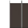Divider screen with 5 brown fabric panels 250x220 cm by vidaXL, Room dividers - Ref: Foro24-350203, Price: 43,84 €, Discount: %