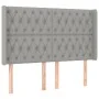 Light gray fabric headboard with LED 163x16x118/128 cm by vidaXL, Headboards and footboards - Ref: Foro24-3124390, Price: 149...