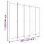 Divider screen with 5 brown fabric panels 250x220 cm by vidaXL, Room dividers - Ref: Foro24-350203, Price: 43,84 €, Discount: %