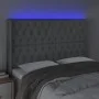 Light gray fabric headboard with LED 163x16x118/128 cm by vidaXL, Headboards and footboards - Ref: Foro24-3124390, Price: 149...