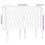 Light gray fabric headboard with LED 163x16x118/128 cm by vidaXL, Headboards and footboards - Ref: Foro24-3124390, Price: 149...
