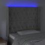 Hellgraues Samtkopfteil mit LED 103x16x118/128 cm von vidaXL, Kopf- und Fußteile - Ref: Foro24-3124426, Preis: 97,67 €, Rabat...