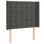 Dunkelgraues Samtkopfteil mit LED 93x16x118/128 cm von vidaXL, Kopf- und Fußteile - Ref: Foro24-3124519, Preis: 77,11 €, Raba...