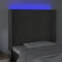 Dunkelgraues Samtkopfteil mit LED 93x16x118/128 cm von vidaXL, Kopf- und Fußteile - Ref: Foro24-3124421, Preis: 85,09 €, Raba...
