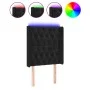 Black velvet headboard with LED 83x16x118/128 cm by vidaXL, Headboards and footboards - Ref: Foro24-3124416, Price: 103,43 €,...