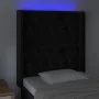 Black velvet headboard with LED 83x16x118/128 cm by vidaXL, Headboards and footboards - Ref: Foro24-3124416, Price: 103,43 €,...