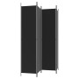 Divider screen with 4 black fabric panels 200x220 cm by vidaXL, Room dividers - Ref: Foro24-350201, Price: 40,81 €, Discount: %