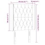 Kopfteil aus schwarzem Samt mit LED 83x16x118/128 cm von vidaXL, Kopf- und Fußteile - Ref: Foro24-3124416, Preis: 99,15 €, Ra...
