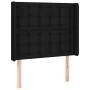 Black fabric headboard with LED 93x16x118/128 cm by vidaXL, Headboards and footboards - Ref: Foro24-3124466, Price: 91,20 €, ...