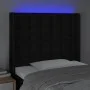 Black fabric headboard with LED 93x16x118/128 cm by vidaXL, Headboards and footboards - Ref: Foro24-3124466, Price: 91,20 €, ...