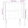 Black fabric headboard with LED 93x16x118/128 cm by vidaXL, Headboards and footboards - Ref: Foro24-3124466, Price: 91,20 €, ...