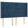 Cabecero con LED de terciopelo azul oscuro 147x16x118/128 cm de vidaXL, Cabeceros y pies de cama - Ref: Foro24-3124436, Preci...
