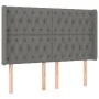 Cabecero con LED de tela gris oscuro 163x16x118/128 cm de vidaXL, Cabeceros y pies de cama - Ref: Foro24-3124391, Precio: 149...