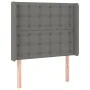 Dark gray fabric headboard with LED 93x16x118/128 cm by vidaXL, Headboards and footboards - Ref: Foro24-3124465, Price: 92,43...