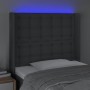 Kopfteil aus dunkelgrauem Stoff mit LED 93x16x118/128 cm von vidaXL, Kopf- und Fußteile - Ref: Foro24-3124465, Preis: 91,37 €...