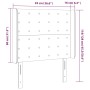 Kopfteil aus dunkelgrauem Stoff mit LED 93x16x118/128 cm von vidaXL, Kopf- und Fußteile - Ref: Foro24-3124465, Preis: 91,37 €...