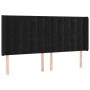 Cabecero con LED de terciopelo negro 203x16x118/128 cm de vidaXL, Cabeceros y pies de cama - Ref: Foro24-3124550, Precio: 134...