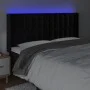 Cabecero con LED de terciopelo negro 203x16x118/128 cm de vidaXL, Cabeceros y pies de cama - Ref: Foro24-3124550, Precio: 134...