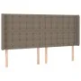 Taupe gray fabric headboard with LED 183x16x118/128 cm by vidaXL, Headboards and footboards - Ref: Foro24-3124500, Price: 157...