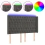 Dark gray velvet headboard with LED 147x16x118/128 cm by vidaXL, Headboards and footboards - Ref: Foro24-3124433, Price: 149,...