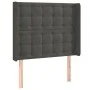 Dark gray velvet headboard with LED 103x16x118/128 cm by vidaXL, Headboards and footboards - Ref: Foro24-3124525, Price: 73,4...