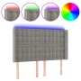 Light gray velvet headboard with LED 147x16x118/128 cm by vidaXL, Headboards and footboards - Ref: Foro24-3124530, Price: 139...