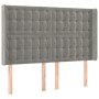 Light gray velvet headboard with LED 147x16x118/128 cm by vidaXL, Headboards and footboards - Ref: Foro24-3124530, Price: 139...