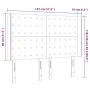 Light gray velvet headboard with LED 147x16x118/128 cm by vidaXL, Headboards and footboards - Ref: Foro24-3124530, Price: 136...