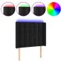 Cabecero con LED de terciopelo negro 93x16x118/128 cm de vidaXL, Cabeceros y pies de cama - Ref: Foro24-3124520, Precio: 88,2...