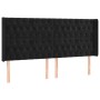 Kopfteil aus schwarzem Samt mit LED 183x16x118/128 cm von vidaXL, Kopf- und Fußteile - Ref: Foro24-3124446, Preis: 182,90 €, ...