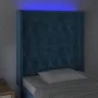 LED-Kopfteil aus dunkelblauem Samt, 83 x 16 x 118/128 cm von vidaXL, Kopf- und Fußteile - Ref: Foro24-3124418, Preis: 95,18 €...