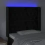 Black velvet headboard with LED 103x16x118/128 cm by vidaXL, Headboards and footboards - Ref: Foro24-3124428, Price: 101,69 €...
