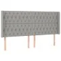 Light gray fabric headboard with LED 183x16x118/128 cm by vidaXL, Headboards and footboards - Ref: Foro24-3124398, Price: 127...