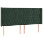 Dunkelgrünes Samtkopfteil mit LED 203x16x118/128 cm von vidaXL, Kopf- und Fußteile - Ref: Foro24-3124453, Preis: 188,88 €, Ra...