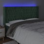 Dunkelgrünes Samtkopfteil mit LED 203x16x118/128 cm von vidaXL, Kopf- und Fußteile - Ref: Foro24-3124453, Preis: 188,88 €, Ra...