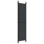 Biombo divisor de 5 paneles de tela negro 250x220 cm de vidaXL, Divisores de ambientes - Ref: Foro24-350205, Precio: 46,28 €,...