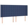 Kopfteil aus blauem Stoff mit LED 183x16x118/128 cm von vidaXL, Kopf- und Fußteile - Ref: Foro24-3124502, Preis: 140,71 €, Ra...