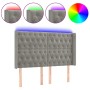 Light gray velvet headboard with LED 163x16x118/128 cm by vidaXL, Headboards and footboards - Ref: Foro24-3124438, Price: 151...