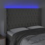 Hellgraues Samtkopfteil mit LED 163x16x118/128 cm von vidaXL, Kopf- und Fußteile - Ref: Foro24-3124438, Preis: 151,99 €, Raba...