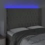 Light gray velvet headboard with LED 163x16x118/128 cm by vidaXL, Headboards and footboards - Ref: Foro24-3124438, Price: 150...