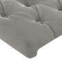Hellgraues Samtkopfteil mit LED 163x16x118/128 cm von vidaXL, Kopf- und Fußteile - Ref: Foro24-3124438, Preis: 151,99 €, Raba...