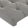 Light gray velvet headboard with LED 163x16x118/128 cm by vidaXL, Headboards and footboards - Ref: Foro24-3124438, Price: 150...