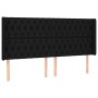 Kopfteil aus schwarzem Stoff mit LED 203x16x118/128 cm von vidaXL, Kopf- und Fußteile - Ref: Foro24-3124408, Preis: 164,51 €,...