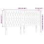 Kopfteil aus schwarzem Stoff mit LED 203x16x118/128 cm von vidaXL, Kopf- und Fußteile - Ref: Foro24-3124408, Preis: 164,51 €,...
