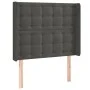 Dark gray velvet headboard with LED 83x16x118/128 cm by vidaXL, Headboards and footboards - Ref: Foro24-3124513, Price: 87,42...
