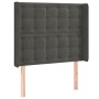 Dunkelgraues Samtkopfteil mit LED 83x16x118/128 cm von vidaXL, Kopf- und Fußteile - Ref: Foro24-3124513, Preis: 84,97 €, Raba...
