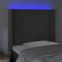 Dark gray velvet headboard with LED 83x16x118/128 cm by vidaXL, Headboards and footboards - Ref: Foro24-3124513, Price: 87,42...